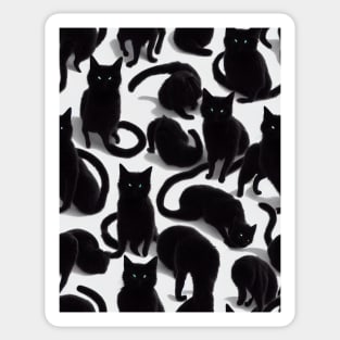 Black Cats for Cat lovers. Perfect gift for National Black Cat Day, #8 Sticker